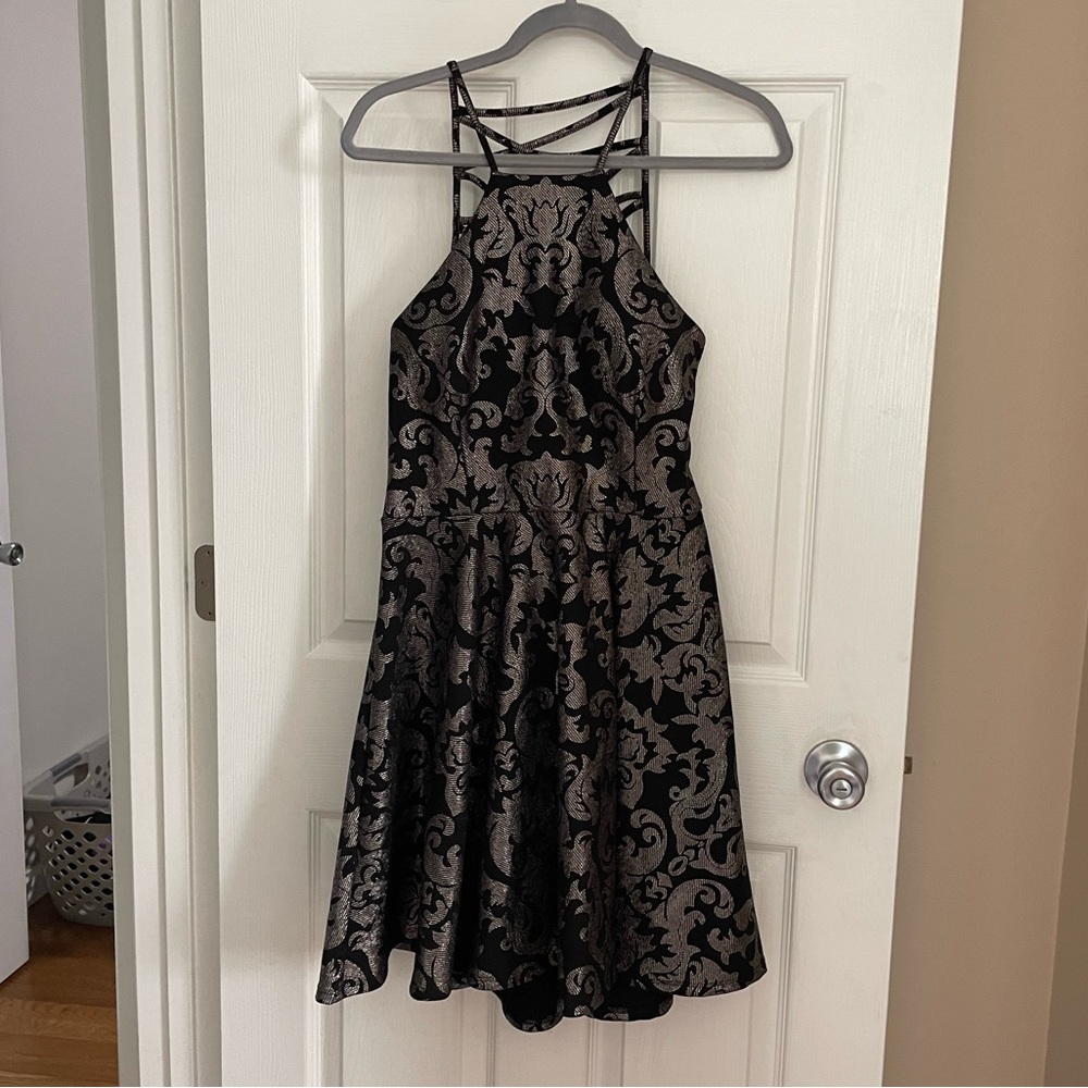 Strappy Back Semi-Formal Dress - Picture 2 of 6
